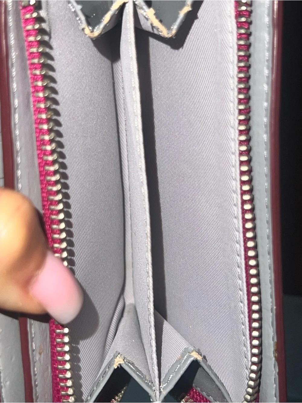 Marc Jacobs Hot Pink Pebbled Leather Card Wallet